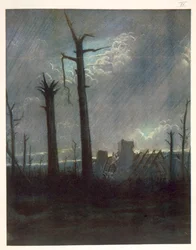 Zurückgewonnenes Land, aus Britische Künstler an der Front, Fortsetzung der Westfront, 1918